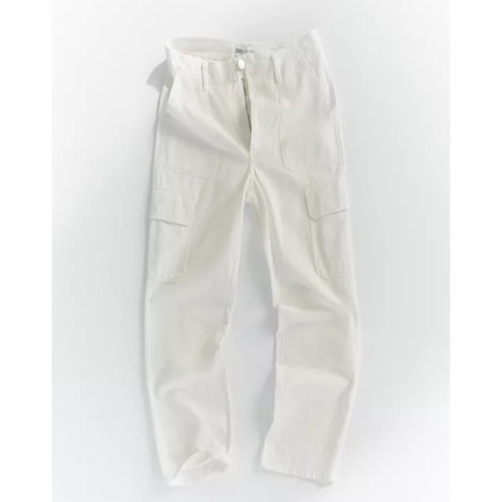 Zara White Cargo Pants